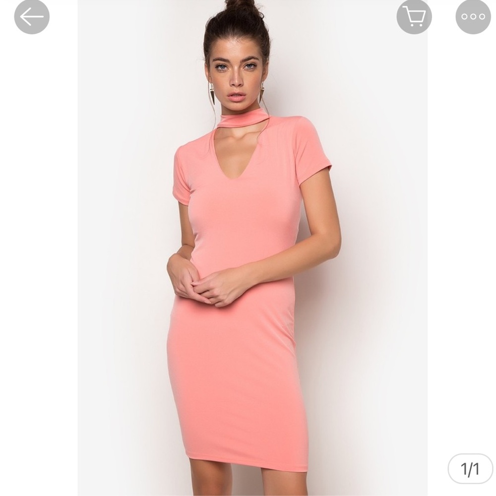Aritzia Wilfred Free Cut Out Choker Fitted Dress